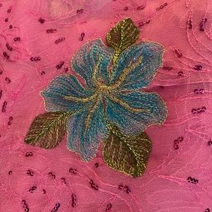 Sari/ Saree scarf beaded and embroidered